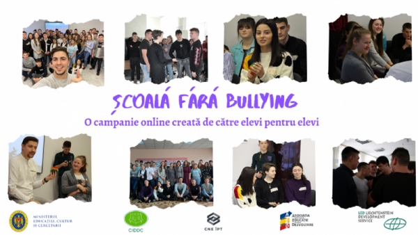 „Școală fără bullying”, o campanie online creată de către elevi pentru elevi